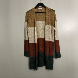 Large Maurice’s Colorblock Open Front Cardigan